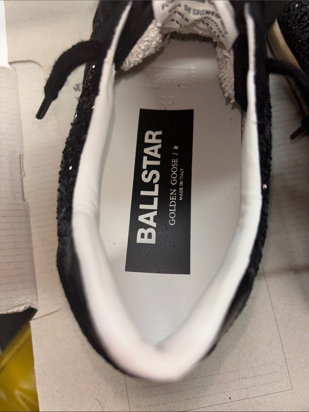 Golden Goose Black Suede Women's Sneakers with Glitter Accents - Picture 9 of 11